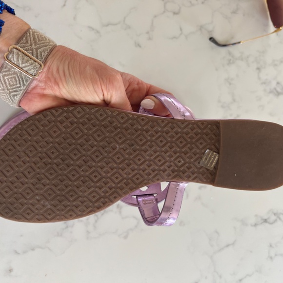 Tory Burch Miller Sandals- metallic lilac size 8 - Picture 3 of 4